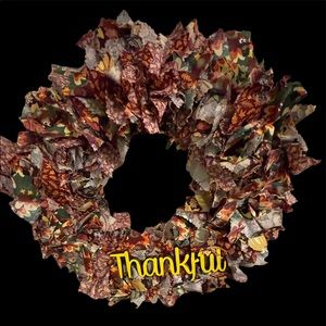 Thankful Wreath - Fall Theme - Thanksgiving?Wreath-New-Handmade